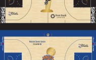 易胜博体育登录入口-经典回归！NBA总决赛地板迎回冠军金杯图案